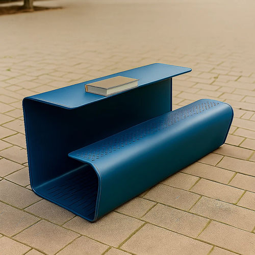 Banc public contemporain - DREN - LL53 - en métal / sans dossier / sans accoudoirs