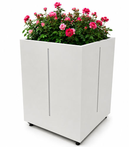 Jardinière en acier inoxydable - LED - LL53 - rectangulaire / résistante aux intempéries / durable
