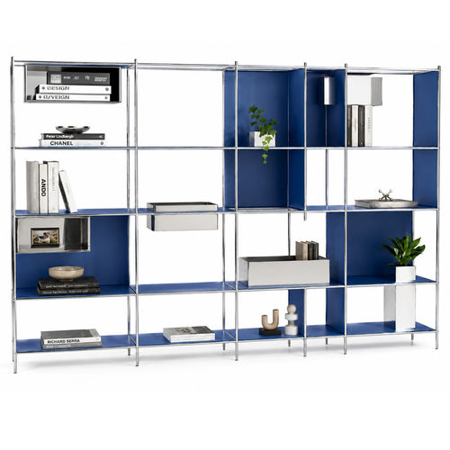 Bibliothèque modulable - CUBE - LL53 - contemporaine / professionnelle / en acier chromé