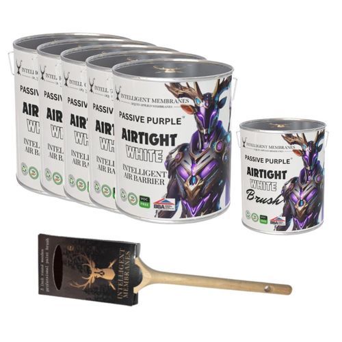 Pare-vapeur en polymère - AIRTIGHT WHITE BIG BOY BUNDLE - Intelligent Membranes - liquide sans COV / pour mur / pour sol