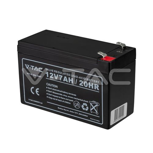 Batterie plomb-acide - 23467 - V-TAC - rectangulaire / 12 V / pour éclairage de secours