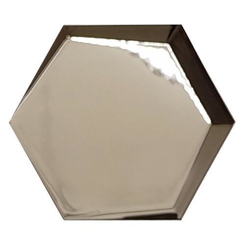 Tomette en porcelaine - Hexagon Cuña - ROCED - métallisée / brillante / 3D