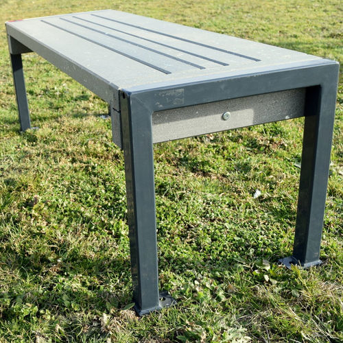Banquette contemporaine - G&D - Urban'Ex - en matières recyclées / avec piètement en métal / pour espace public