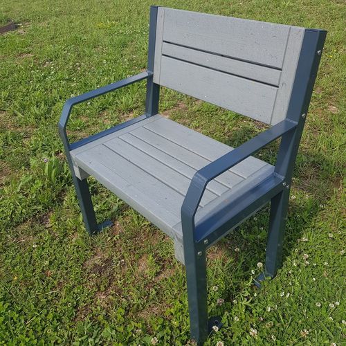Banc contemporain - G&D - Urban'Ex - en fer / avec dossier / avec accoudoirs