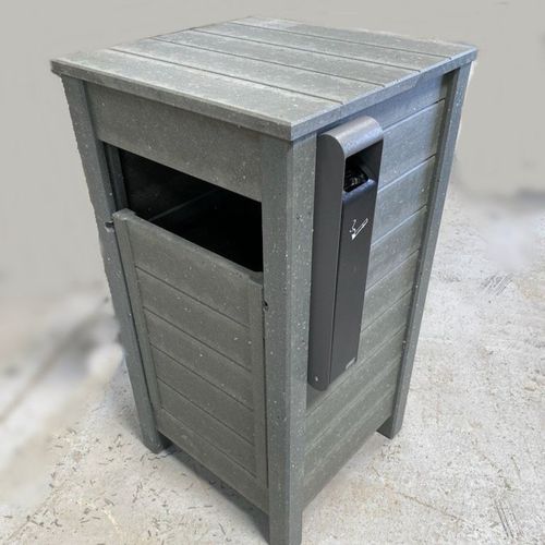 Poubelle avec cendrier intégré - Urban'Ex - en métal / d'extérieur / de tri sélectif