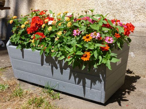 Jardinière en plastique recyclé - BERCEAU - Urban'Ex - rectangulaire / mobile / contemporaine