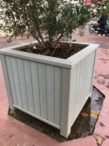 Jardinière en plastique recyclé - JCT - Urban'Ex - carrée / mobile / contemporaine