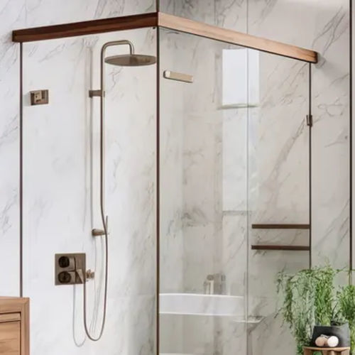 Panneau en verre transparent - TIMELESS&reg; - Saint Gobain Glass France - transparent / pour douche / pour salle de bain