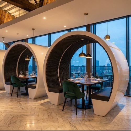 Bureau POD modulable - The meeting pod - acoustique / avec alimentation électrique / en mousse