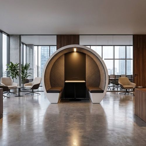 Bureau POD avec éclairage intégré - The meeting pod - acoustique / modulable / USB