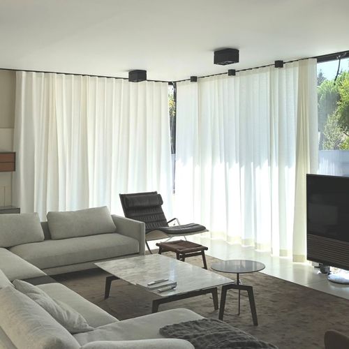 Tissu pour rideaux - KORN - BISSON BRUNEEL - uni / en polyéthylène / lavable