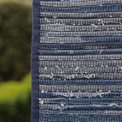Tissu d'ameublement - POLYDENIM - BISSON BRUNEEL - pour store enrouleur / uni / en coton