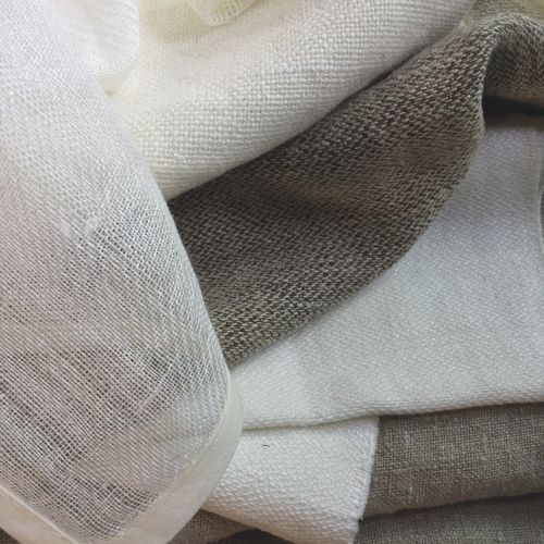 Tissu pour rideaux - HERMINE - BISSON BRUNEEL - uni / en polyester / lavable