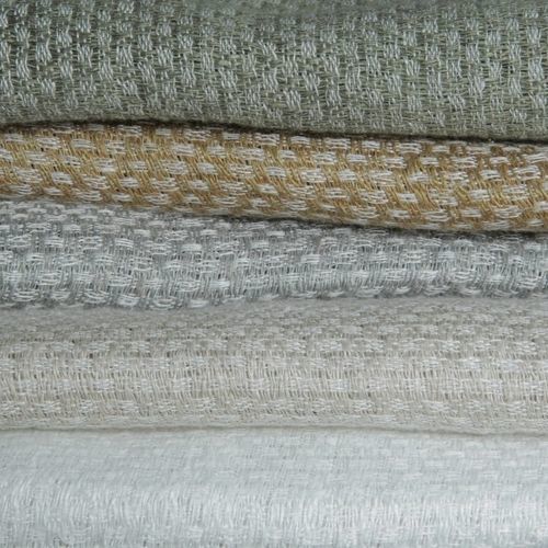 Tissu pour rideaux - BASKET  - BISSON BRUNEEL - uni / en chanvre / lavable