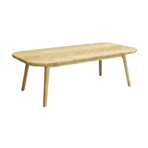Table basse contemporaine - MAHKAH - BLEU NATURE - en chêne / avec piètement en chêne / rectangulaire