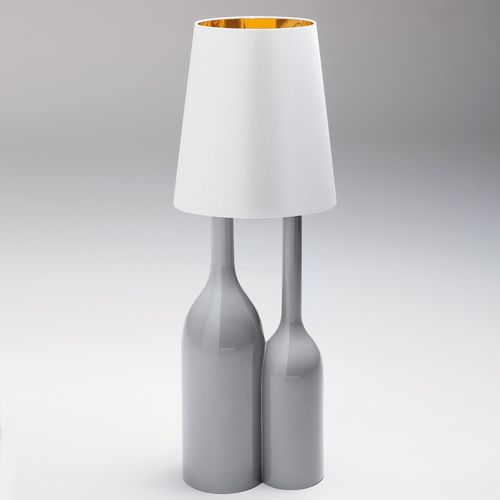 Lampe de table - CHAMPAGNE 2 - BOSA - en tissu / en céramique / design original