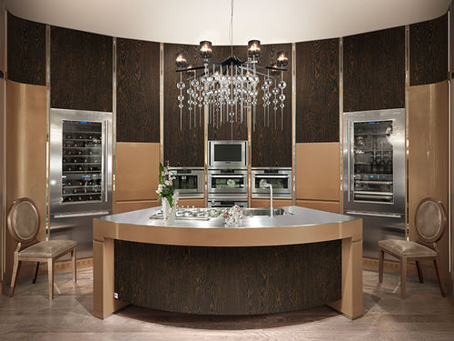 Cuisine contemporaine - CONTEMPORANEA - BRUMMEL - en placage de bois / en bois massif / en bois laqué