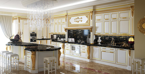 Cuisine de style - GRAND GOURMET SPECIAL EDITION - BRUMMEL - en bois massif / en bois laqué / en marbre