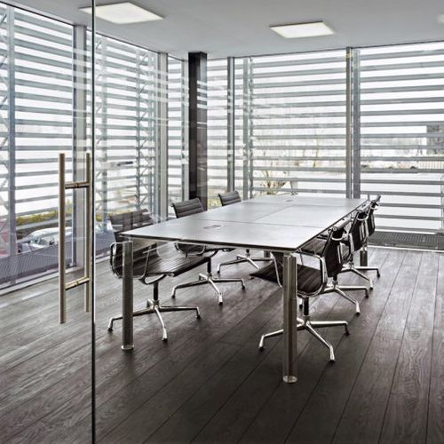 Table de réunion contemporaine - H2O - BULO - en bois / avec piètement en métal / rectangulaire