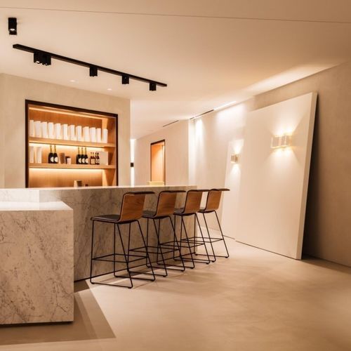 Chaise de bar contemporaine - TAB - BULO - d'intérieur / en tissu / avec piètement en métal