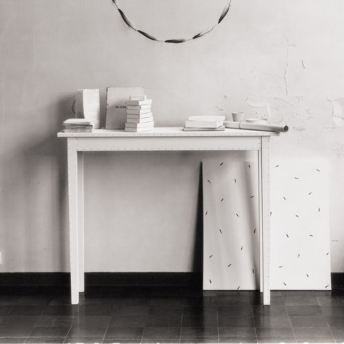 Console contemporaine - TABLE BLANCHE - BULO - en bois / avec piètement en bois / rectangulaire