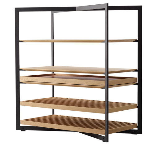 Étagère contemporaine - b Solitaire - Bulthaup - en chêne / en acier inoxydable / en verre