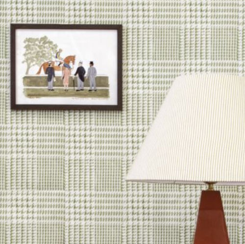 Papier peint contemporain - GENTLEMAN PRINCE OF WALES - C&C MILANO - en tissu / à motif / gris