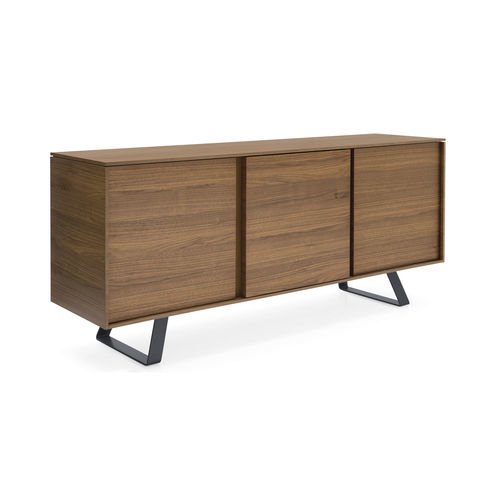Buffet contemporain - SECRET - calligaris - en noyer / en placage de bois / en métal peint