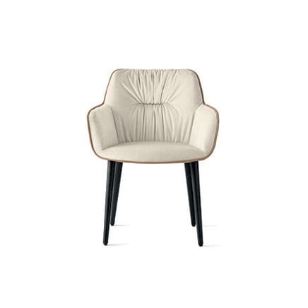Chaise contemporaine - cocoon - calligaris - d'intérieur / en tissu / en cuir