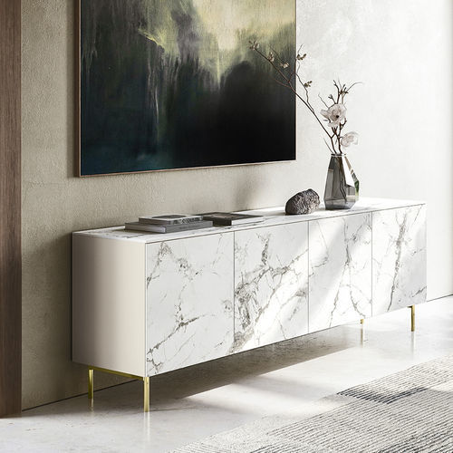 Buffet contemporain - universal - calligaris - en bois / en métal / en marbre