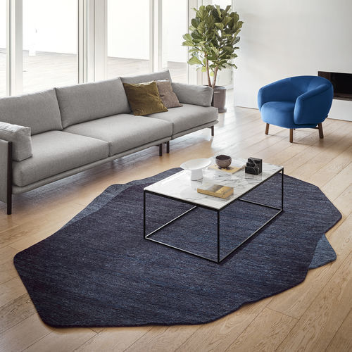 Tapis contemporain - roche - calligaris - uni / en polyester / en coton