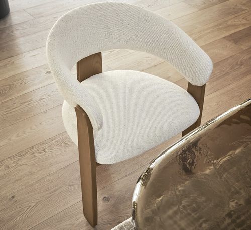 Fauteuil contemporain - ANTHEA - calligaris - en cuir / en tissu / en frêne