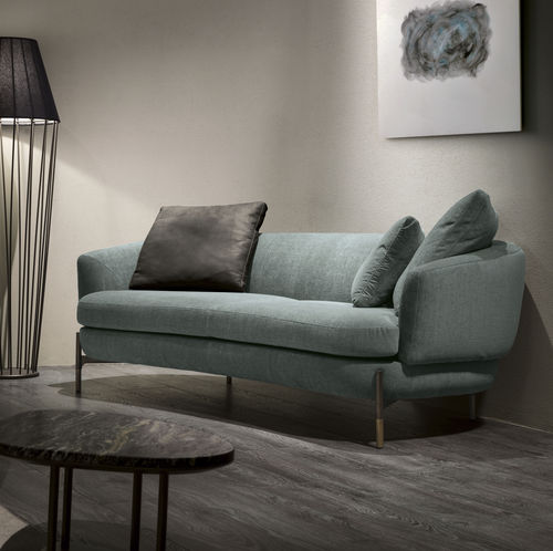 Canapé contemporain - MIAMI - CANTORI - en tissu / en cuir / gris