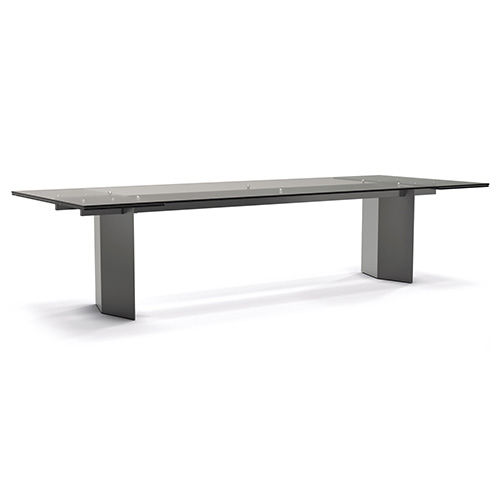 Table avec piètement en acier - Milton - CANTORI - rectangulaire / à rallonge / d'extérieur