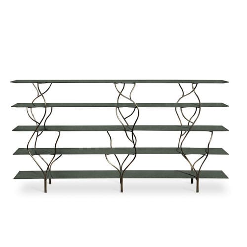Étagère design original - ALBERO - CANTORI - en bois / en fer forgé