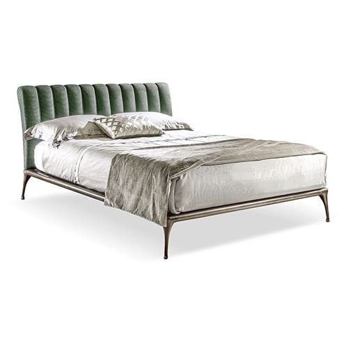 Lit double - ISEO - CANTORI - contemporain / avec tête de lit tapissée / en tissu