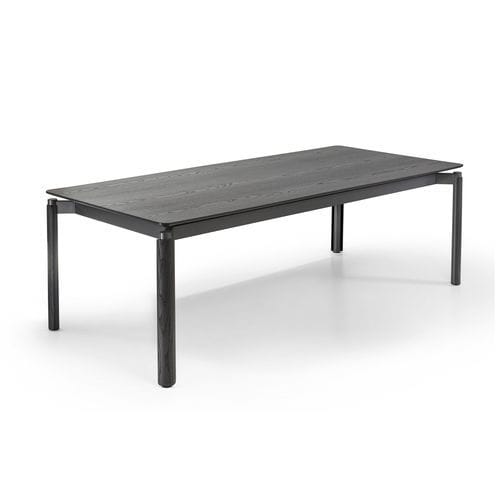Table à manger contemporaine - Willow - CANTORI - en bois / avec piètement en acier / rectangulaire