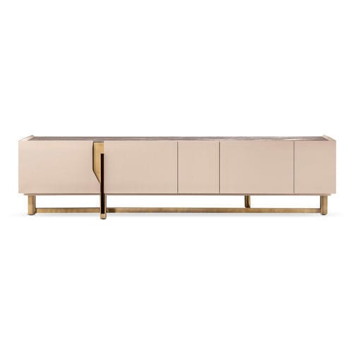 Meuble TV contemporain - MIRAGE - CANTORI - 4 portes / en bois laqué / en métal
