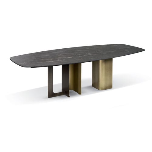 Table contemporaine - MIRAGE 2 - CANTORI - en marbre / courbée
