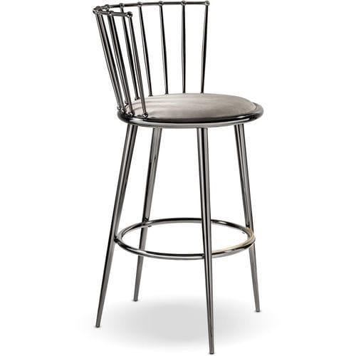 Tabouret de bar contemporain - AURORA - CANTORI - en cuir / en tissu / en velours