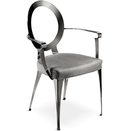 Fauteuil contemporain - MISS - CANTORI - en cuir / en Trevira CS® / en fer