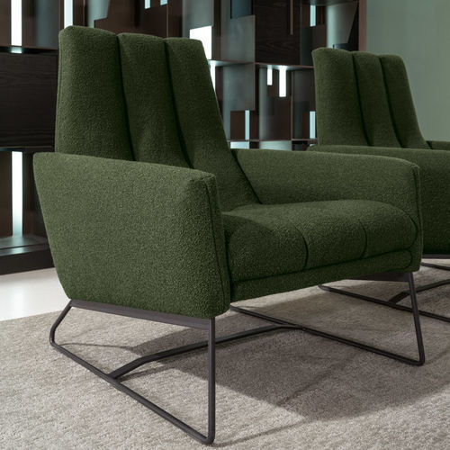 Fauteuil contemporain - JACKIE - CANTORI - en tissu / en fer / vert
