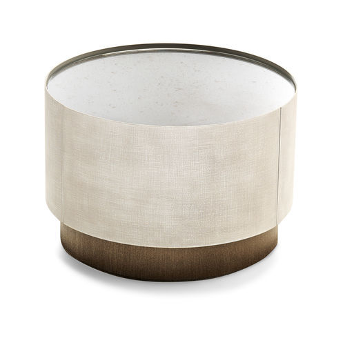 Table de chevet contemporaine - MIRTO 2 - CANTORI - en bois / en fer / ronde