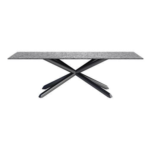 Table contemporaine - THOMAS - CANTORI - en métal / avec piètement en métal / rectangulaire