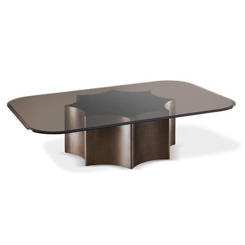 Table basse de style - FLORIO - CANTORI - en métal / en acier / en verre