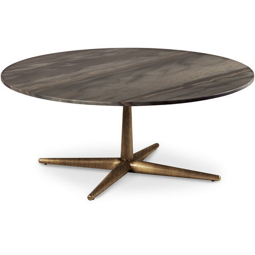 Table basse contemporaine - CITY - CANTORI - en laiton / en granite / ronde