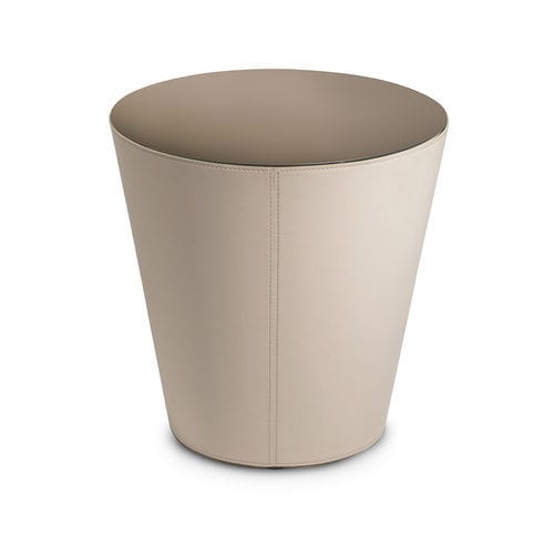 Table basse contemporaine - CONICO - CANTORI - en cuir / en verre / avec piètement en cuir