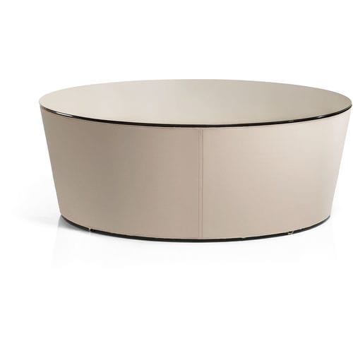 Table basse contemporaine - CONICO - CANTORI - en cuir / en verre / en tissu