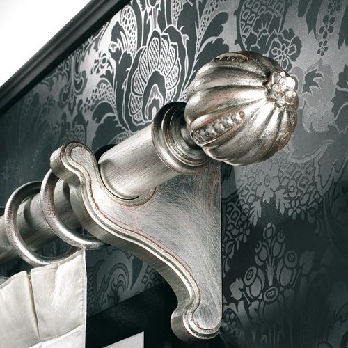 Tringle à rideaux en aluminium - CATERINA - CASA VALENTINA - en bois / fixation murale / pour fenêtre