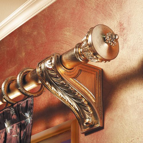 Tringle à rideaux en aluminium - RAISSA - CASA VALENTINA - en bois / fixation murale / pour fenêtre